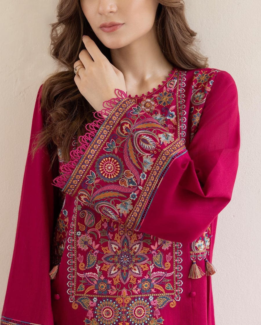 JAZMIN-2PC LAWN EMBROIDERED SHIRT AND TROUSER - ESF0001