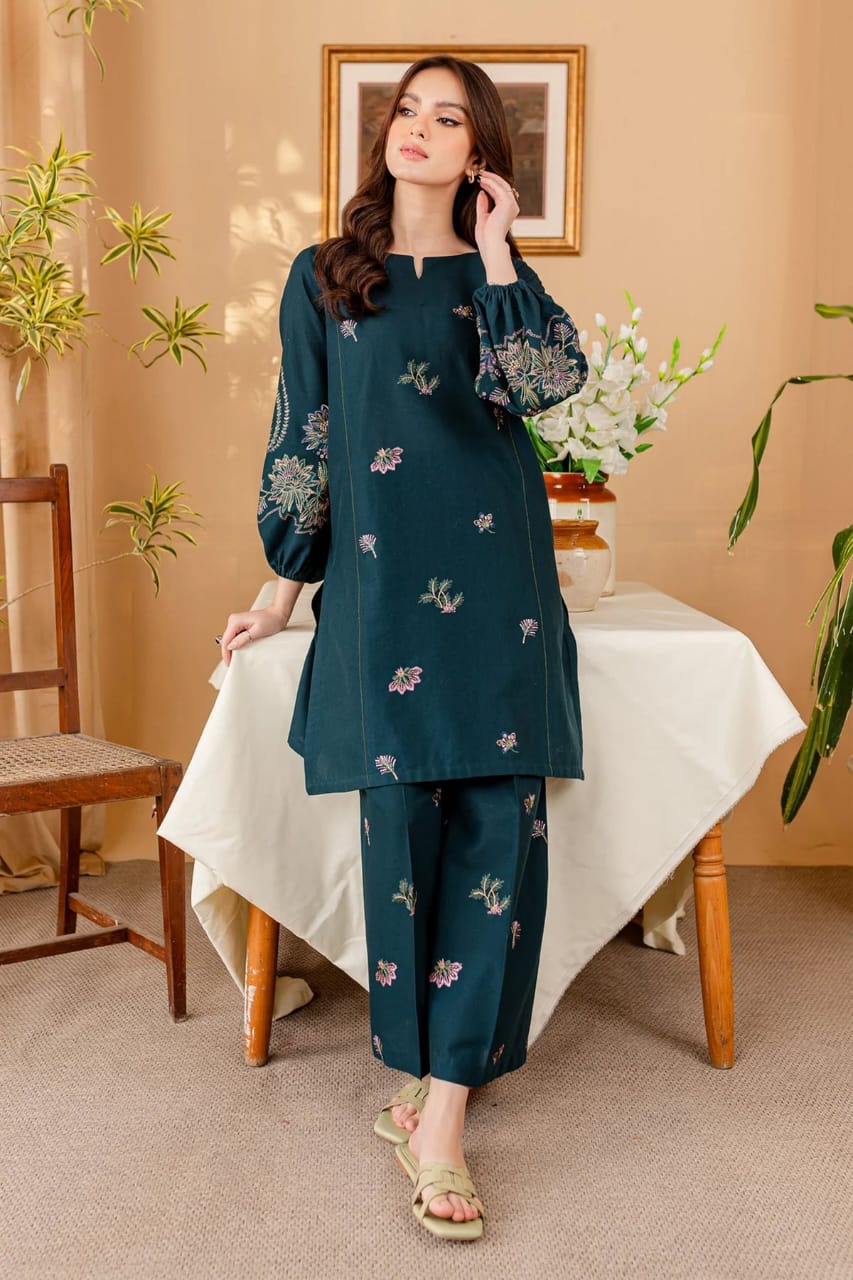 Batik-2PC LAWN EMBROIDERED SHIRT AND EMBROIDERED TROUSER - ESF0002