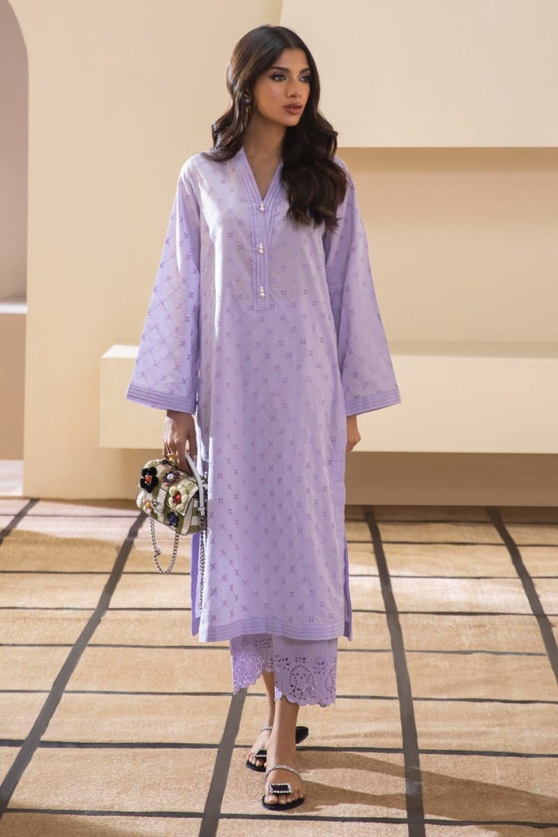 Elegant-2PC LAWN EMBROIDERED SHIRT AND EMBROIDERED TROUSER - 0007