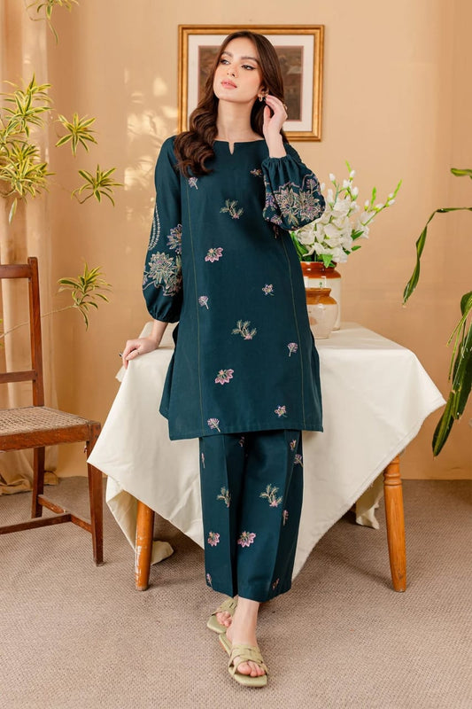 Batik-2PC LAWN EMBROIDERED SHIRT AND EMBROIDERED  TROUSER - ESF0002