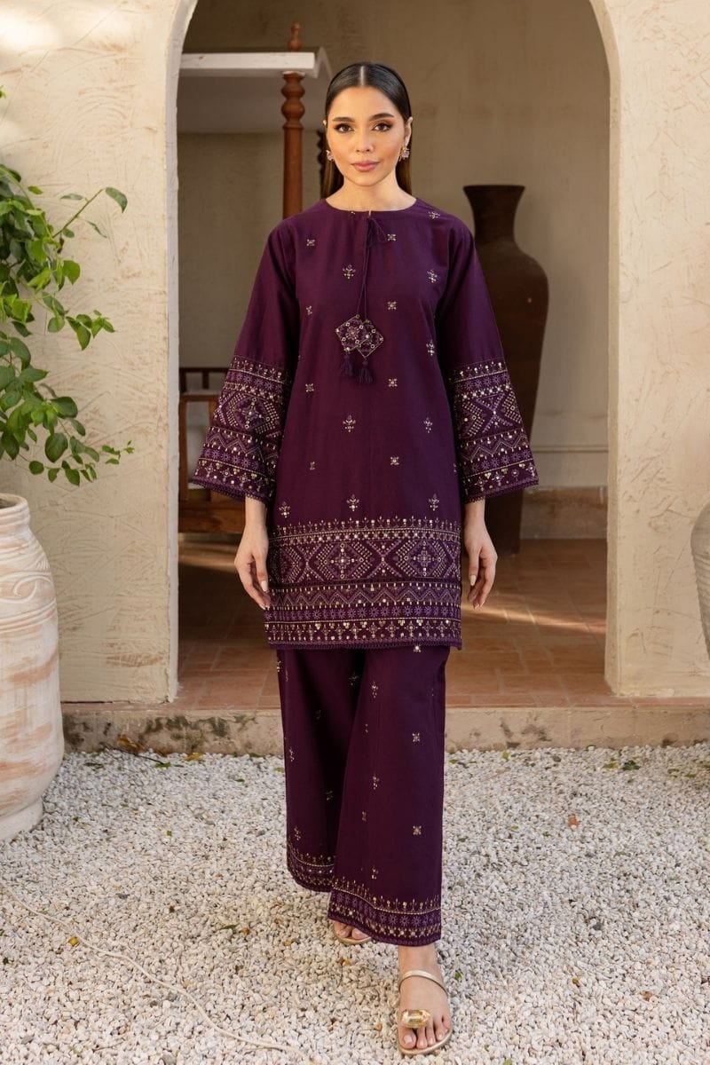 Batik-2PC LAWN EMBROIDERED SHIRT AND EMBROIDERED  TROUSER - ESF0003