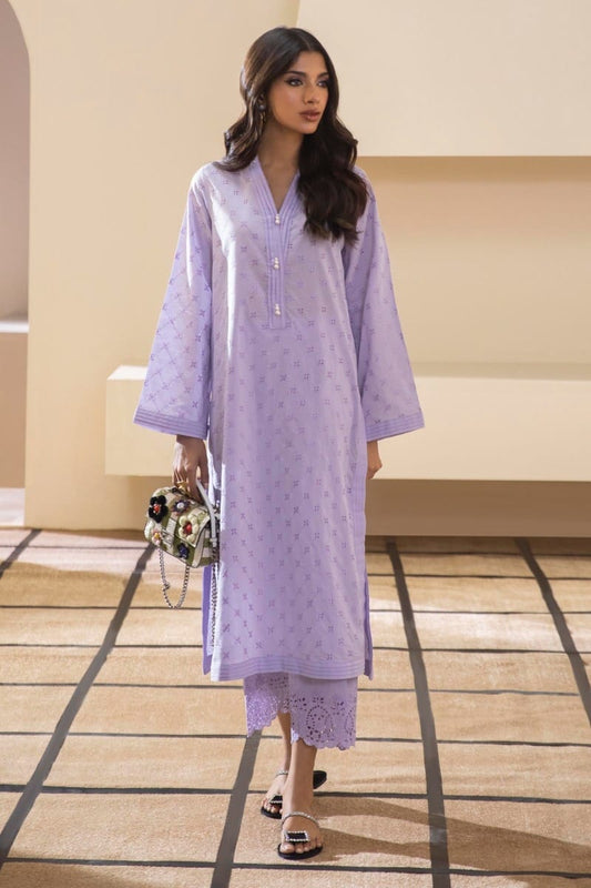 Elegant-2PC LAWN EMBROIDERED SHIRT AND EMBROIDERED  TROUSER - 0007