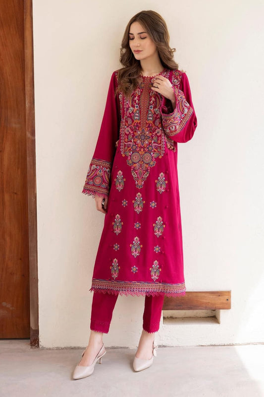 JAZMIN-2PC LAWN EMBROIDERED SHIRT AND TROUSER - ESF0001