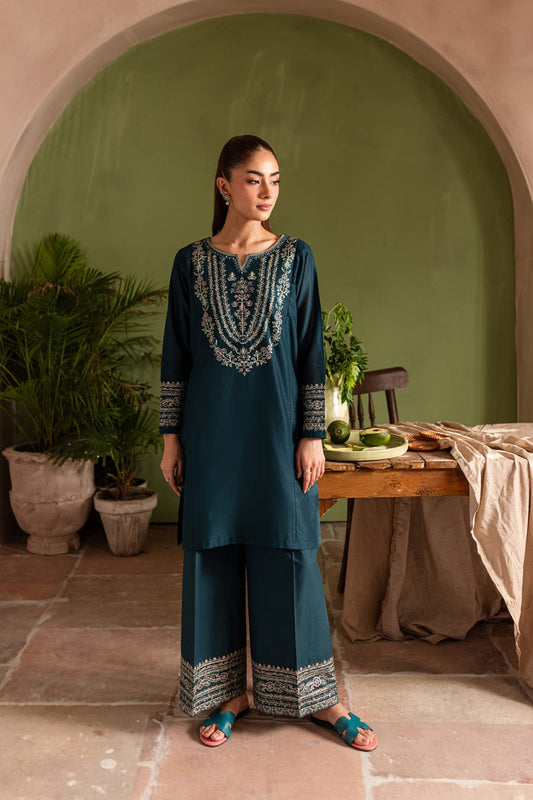 Elegant E02- Embroidered 2Pc marina Dress.